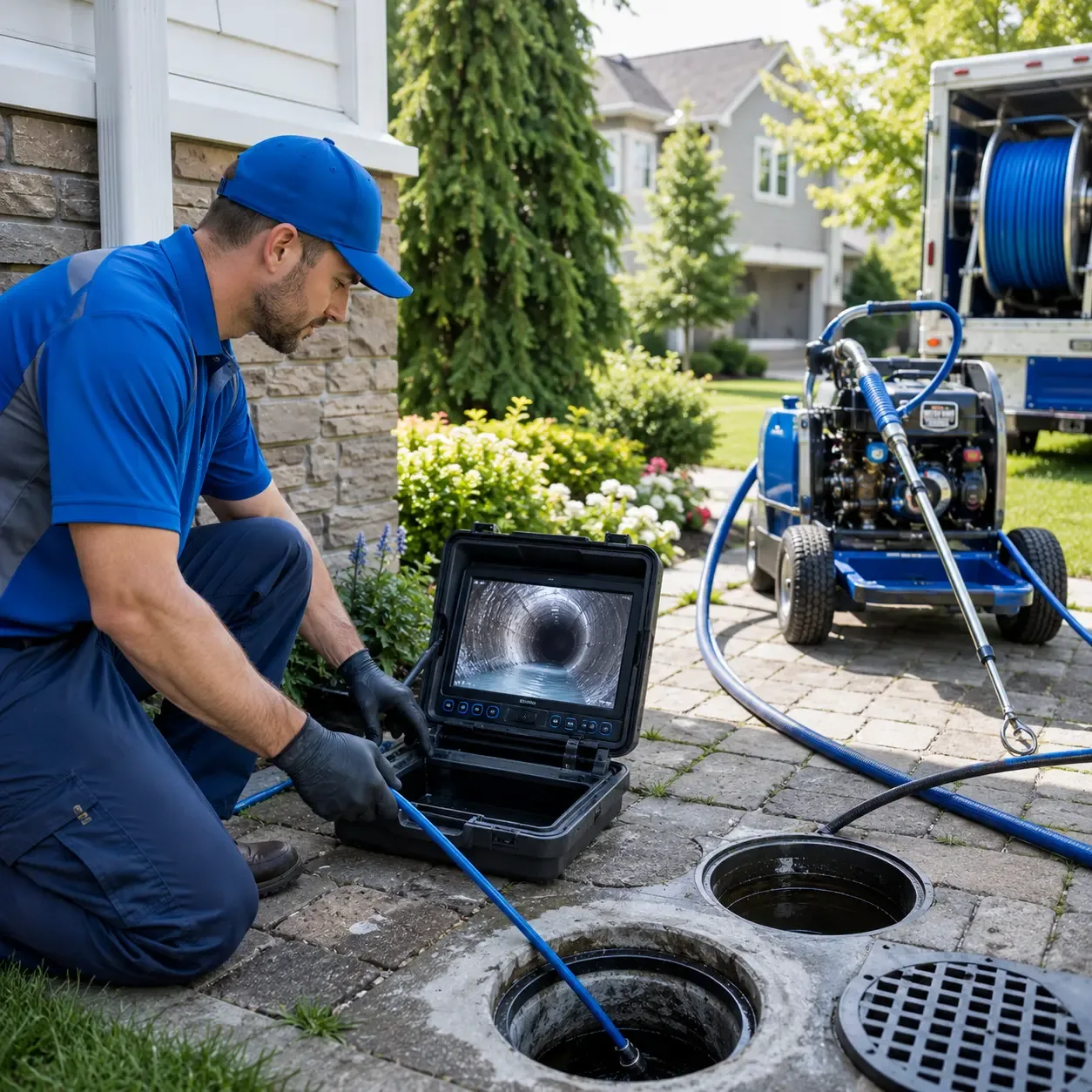 Outdoor drain cleaning professionals serving New Geneva, PA