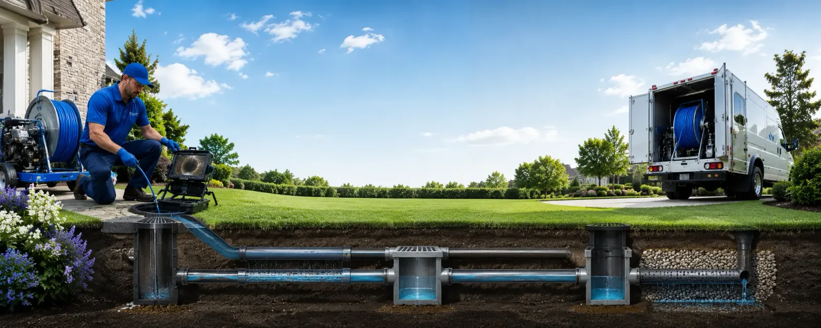 Outdoor drain cleaning information for New Geneva, PA